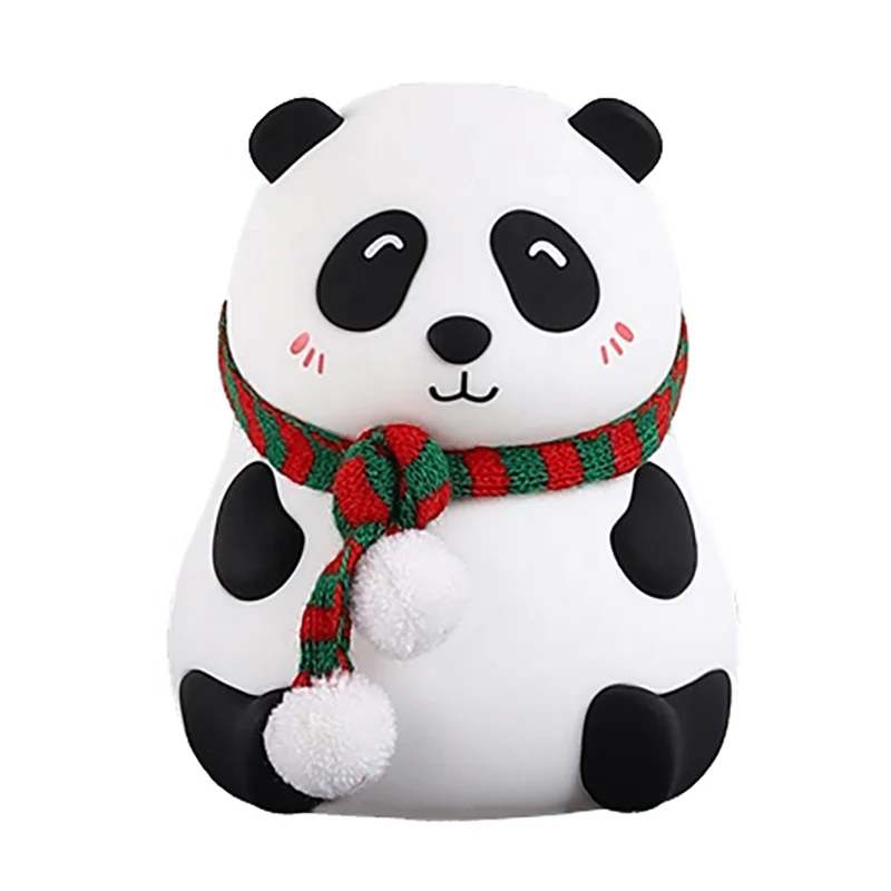 Cute Mini Panda Silicone USB Charging Colorful LED Night Light