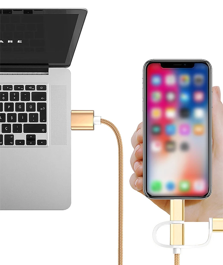 Custom Data Cable Smart Phone Braided Cable 3 In 1 Usb Nylon Fast Charging Cable Buy Custom