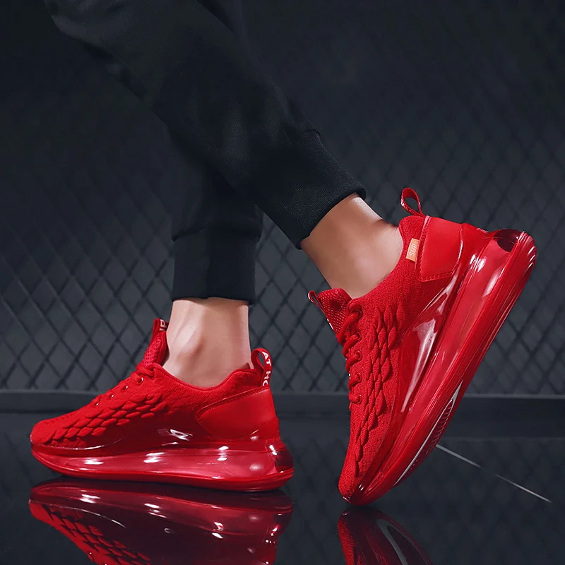 
2020 Hot Sale Men Breathable Mesh Sports Shoes Air Cushion Running Shoes 