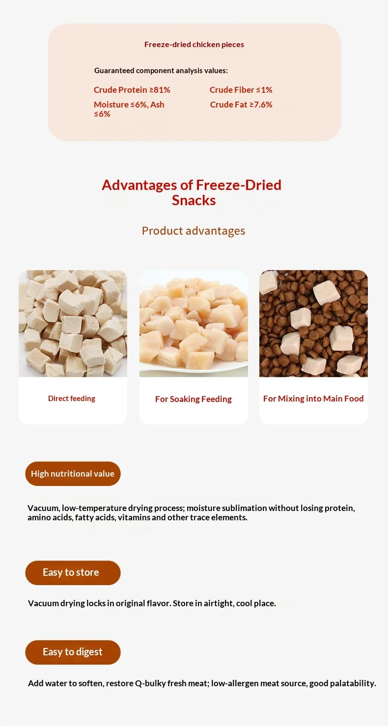 Pet Freeze-Dried Chicken Breast Cat Snacks Weifang Origin Staple Food factory