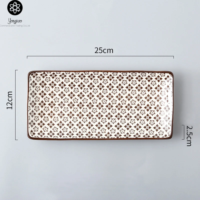 Eu Standard Test Black Sushi Plate Japanese 6pc Set Slate Tapas Sushi