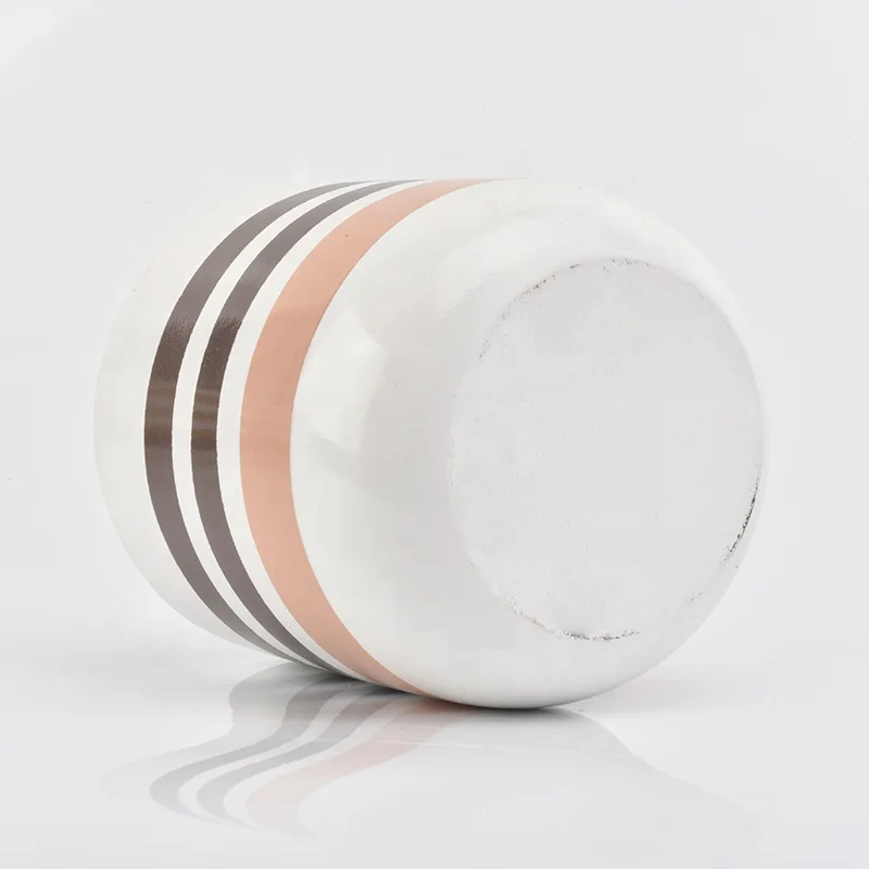 Personalized plating ceramic candle jar votive scented candle holders home decoration suppliers