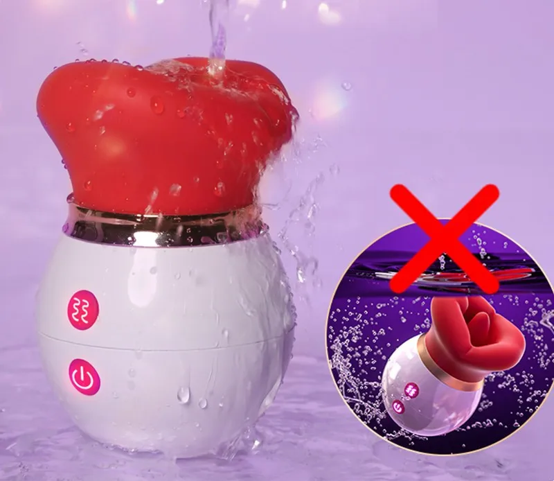 3-in-1 Adult Female Masturbator 10 Frequency Vibrator with Tongue-Licking Clitoral & Nipple Stimulation