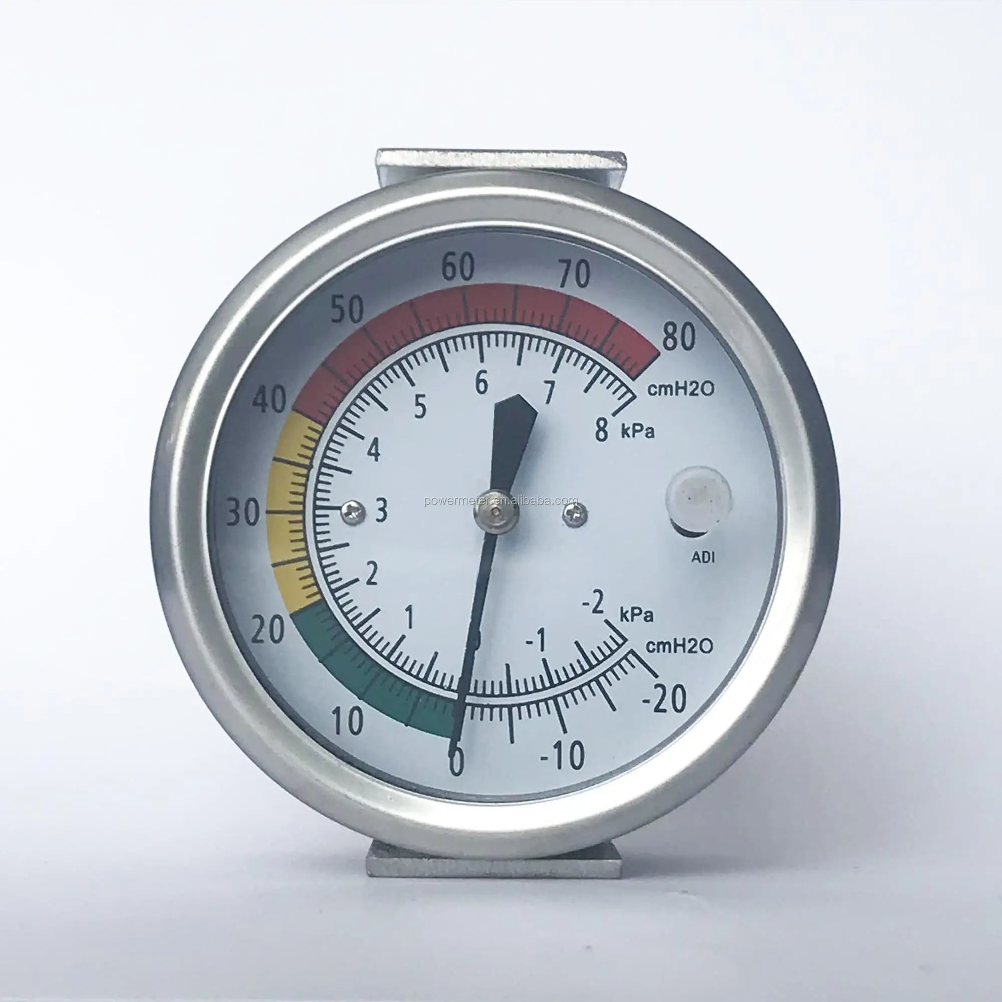 2.5inch Capsule Low Pressure Gauge 20 Cmh2o To 80 Cmh2o Kpa Dual Scale