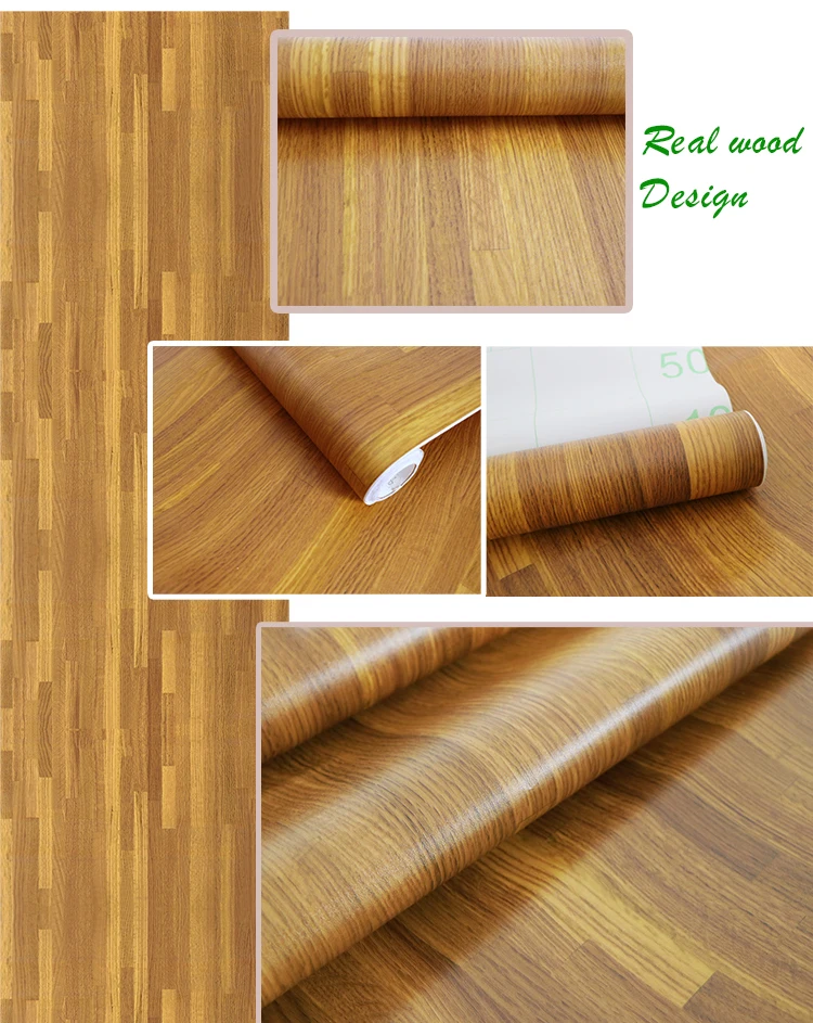 Wood Pattern Vinyl Flooring Film Pvc House Decoration Floor Film