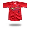OEM service sublimation red printed custom baseball Jersey