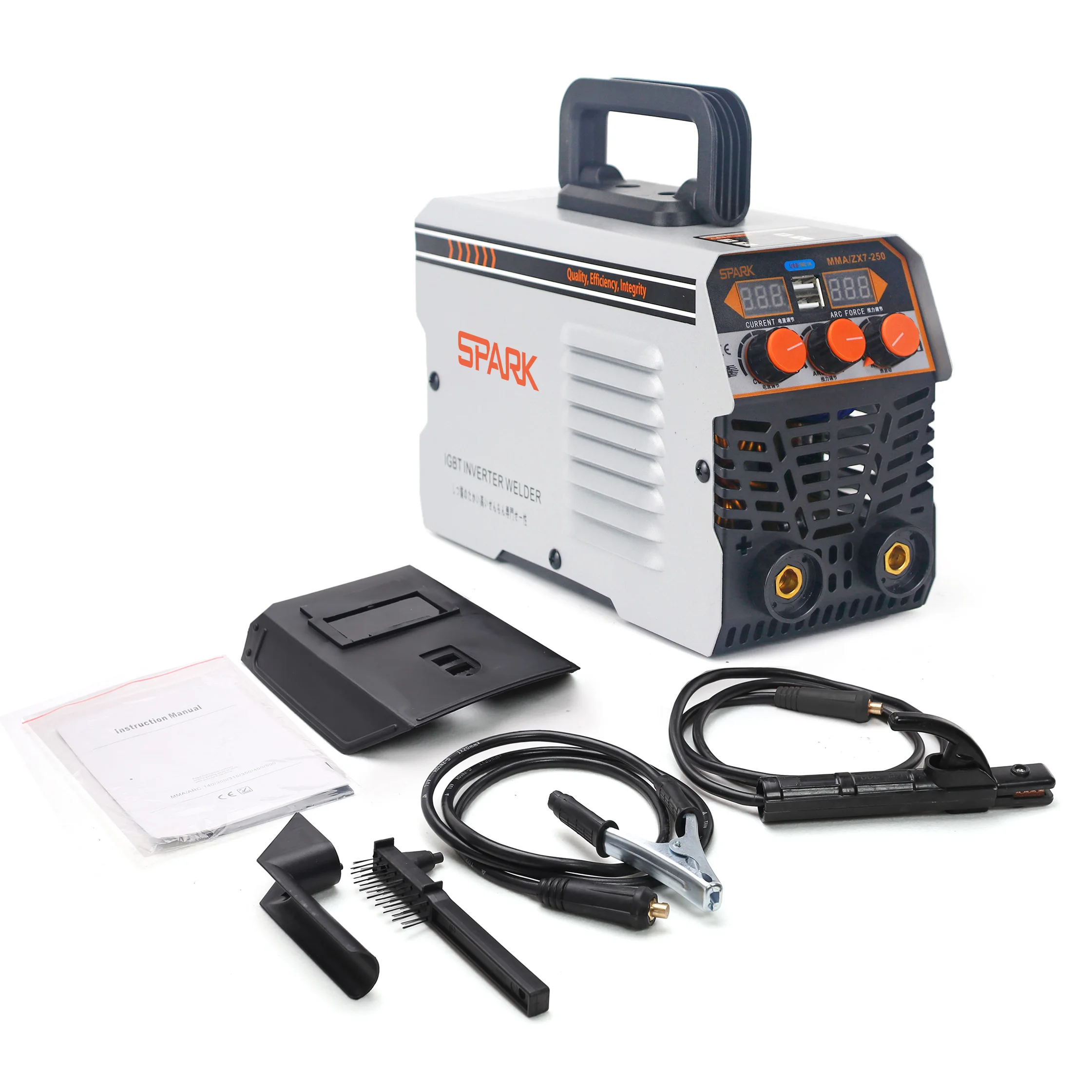 MMA/ZX7-250 Portable Arc Welder – Dual USB Display Welding Machine