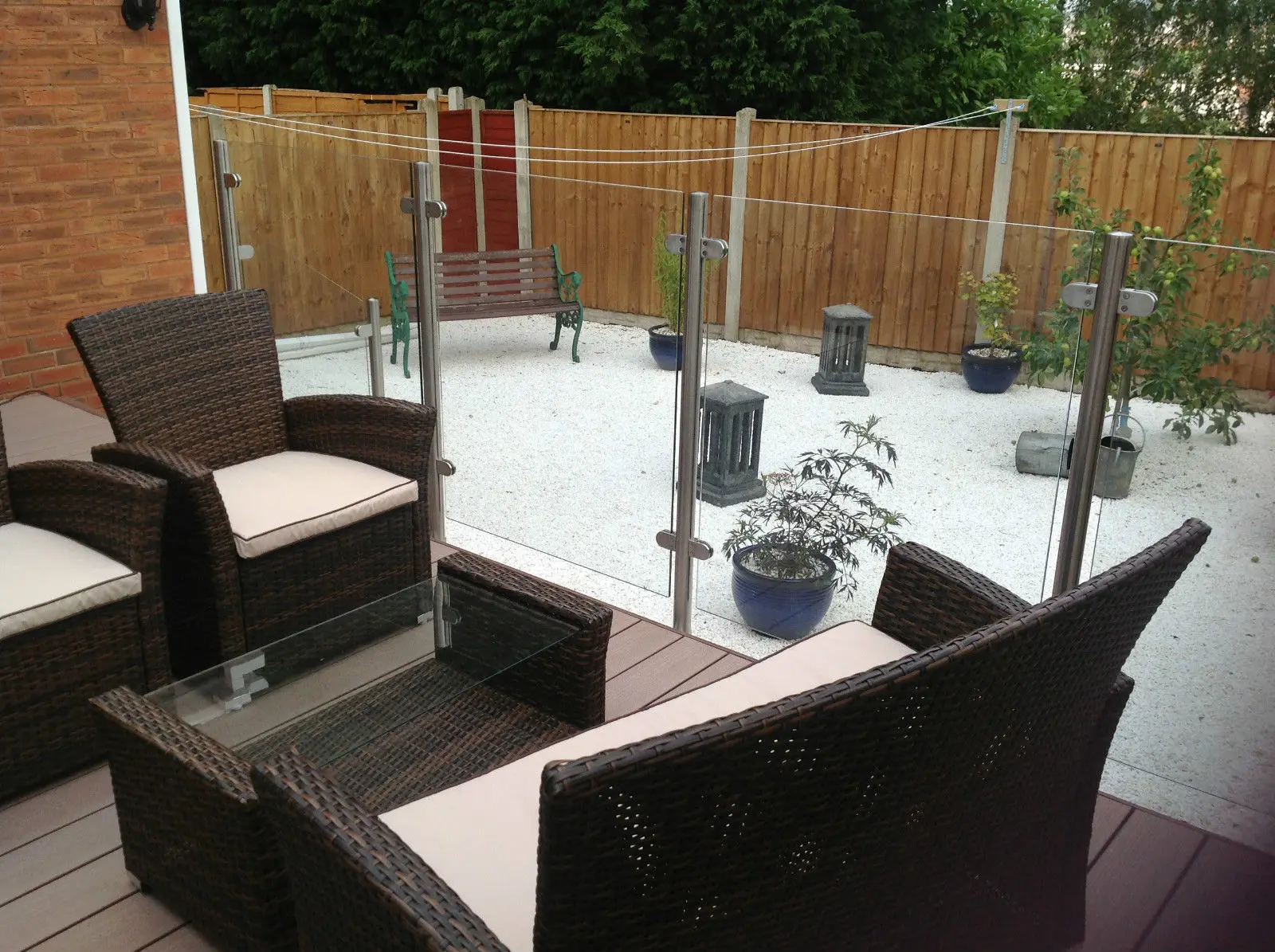 Roof Plexiglass Deck Folding Handrail Systems Stainless Steel Balcony