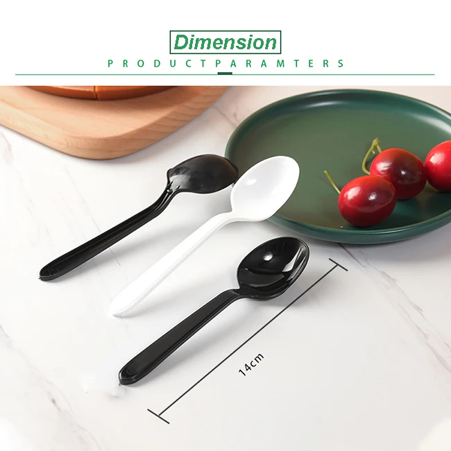 Black Disposable Plastic Chinese Soup Spoons Buy Plastic Spoon