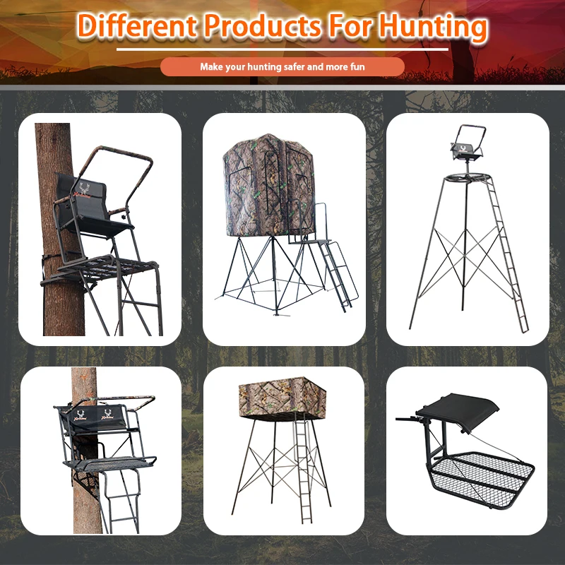 360 Degree Swivel Hunting Tree Stand With Camo Blind/ Tripod Tree Stand