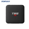 T95 S1 2gb 16gb google media player box RTC android 4k hdd digital box support Youtube and Netflix