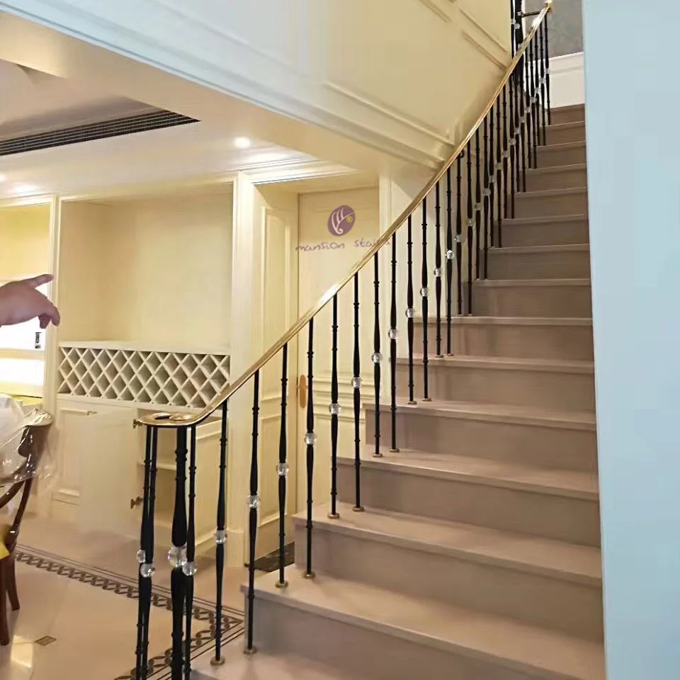 De Alta Calidad Chapado En Oro Rosa Interior Barandilla De Escalera