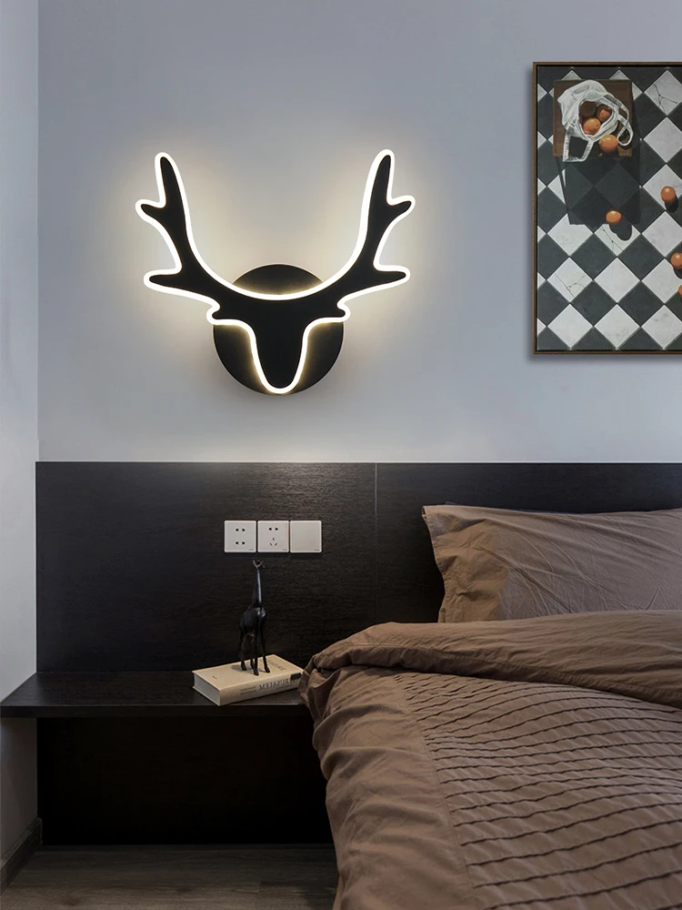 product indoor luxury design decorative home modern led creative wall lamp corridor bedroom bedside wall light-7