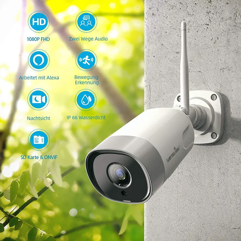 HD 1080P Wifi IP-Kamera Sicherheitskamera Nachtsicht-Webcam-Cloud-Speicher 