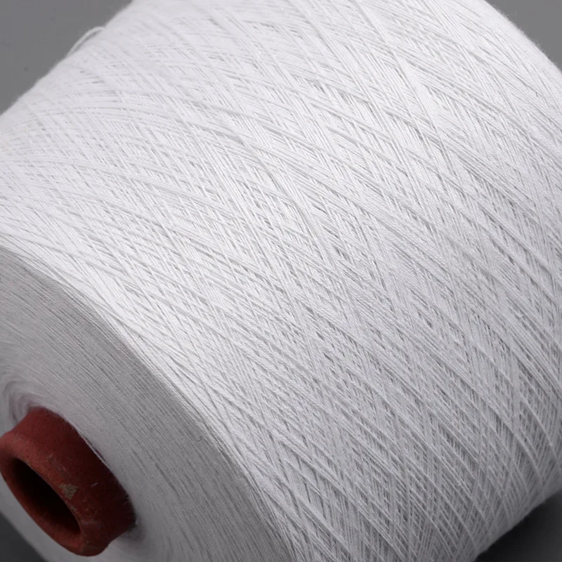 Ne 30/1 Cotton Polyester Yarn Waxed For Knitting Good Evenness Weaving