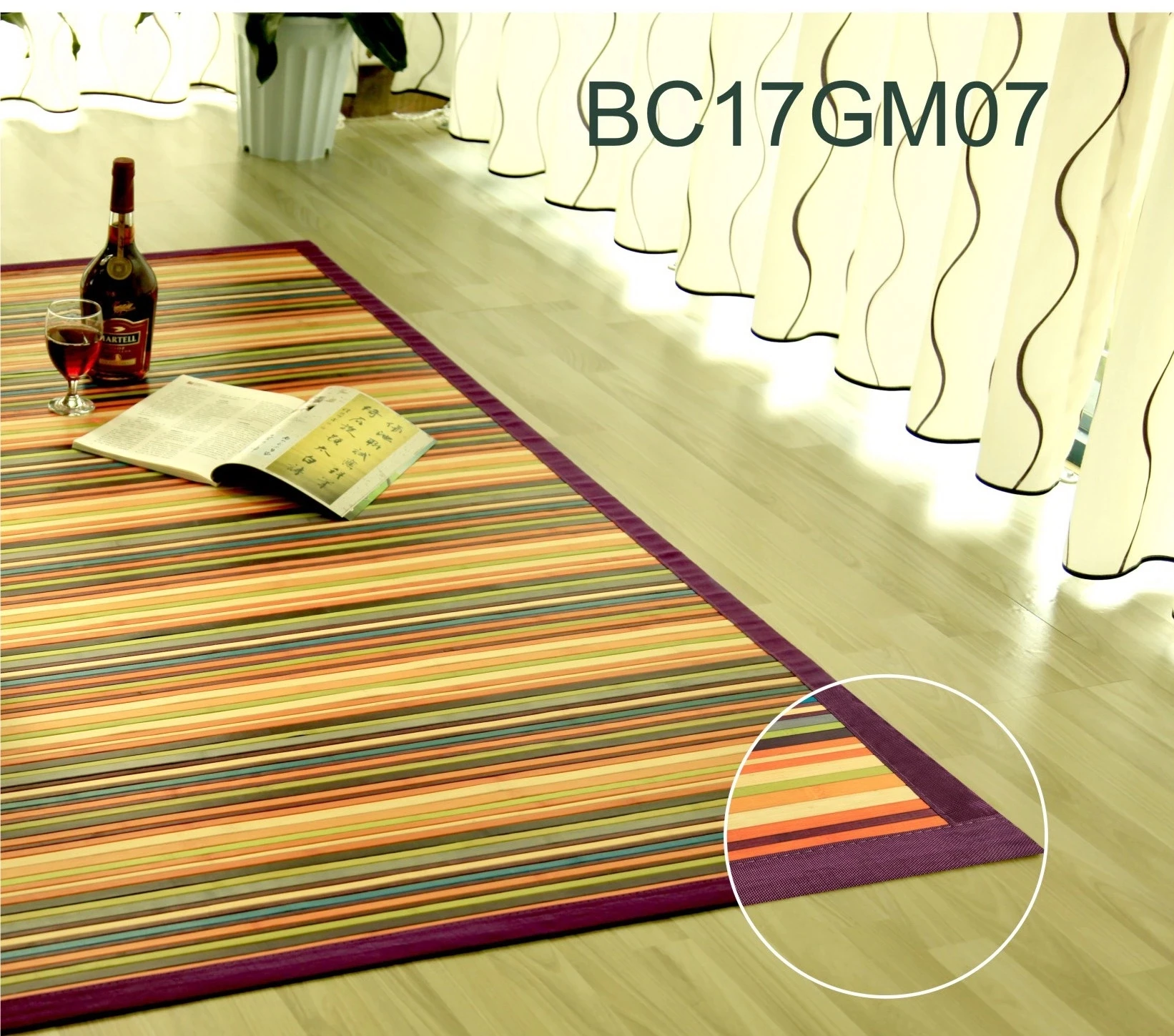 Hug Rug Bamboo Stripe - Lavender 60X100cm main image 1