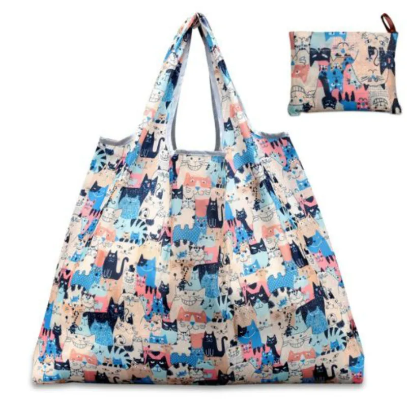 Cute Lady Foldable Recycle Bag Eco Reusable Loading goods Bag For Fruit Vegetable
