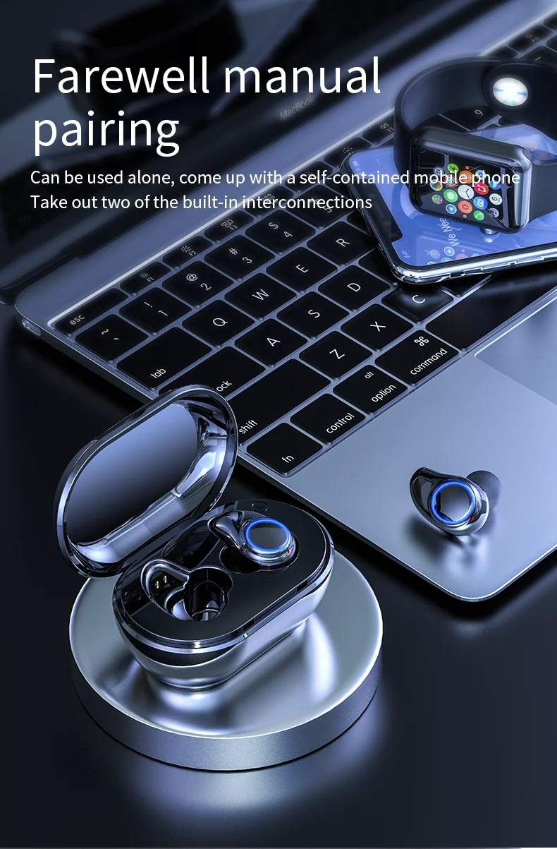 A1 Mini Bluetooth Earpods Earphone with 500mAh Charging Box for iPhone i7s i9s - ANKUX.COM