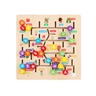 2020 new wooden toys kids' enlightenment digital letter cognitive labyrinch find montessori educational toys