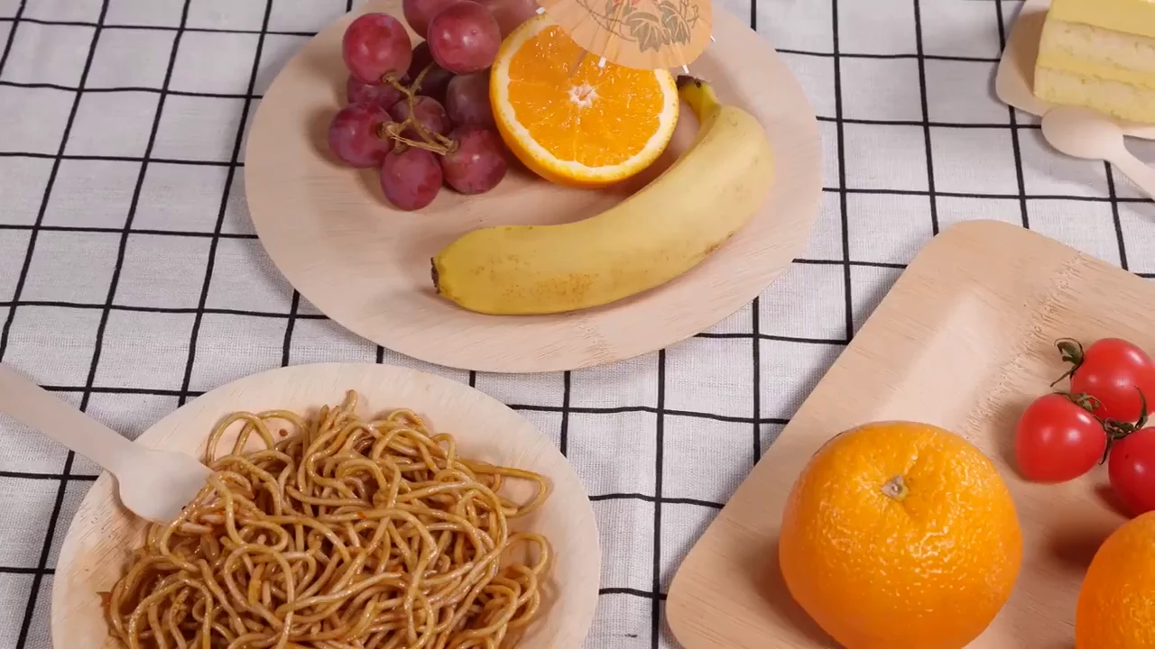 Table ware disposable dishes husk bamboo/corn plates for sale, View