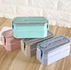 Eco-friend Wheat Straw Bento Boxes Microwave Food Storage Container Lunchbox