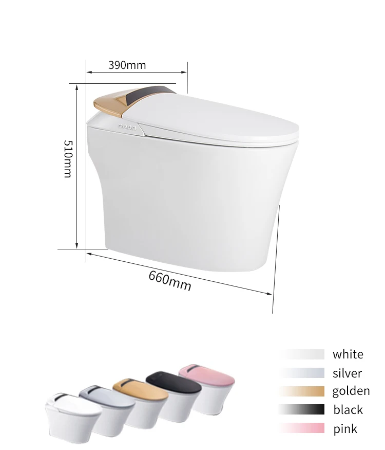 2020 new design china ceramic automatic sensor flush wc water closet electronic one piece intelligent smart toilet bowl