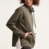 New design pur color men's side zipper pullover hoodies