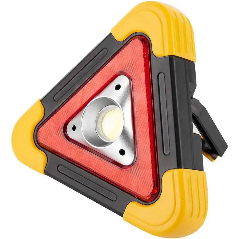 Solar portable road safety camping COB triangle warning light