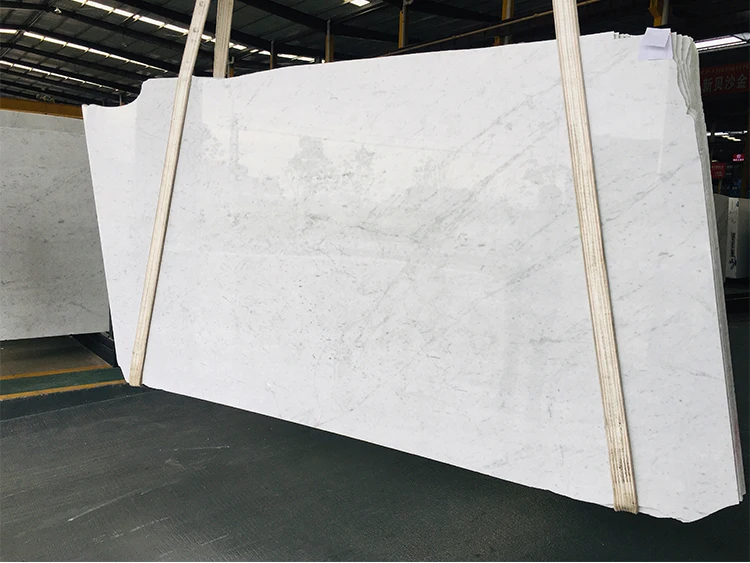 Bestselling Custom Cut Big Size Italy Carrara Natural White Stone Marble Slabs