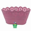 Wholesale metal crafts lace hollow out oval tin planters galvanized pots for home & home decor