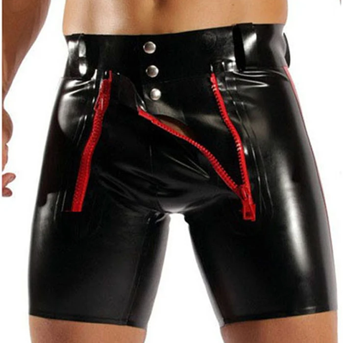 Wonder Beauty Black Skinny Plus Size Pvc Leather Underwear Lingerie