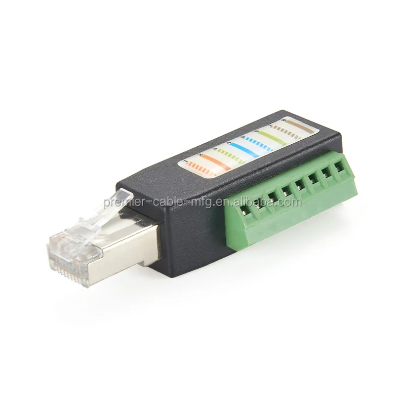 Adaptateur RJ45 Femelle Sans Soudure 8P8C - Connexion Rapide à Ressort - Pour Câbles Ethernet Cat5 à Cat7