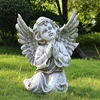 New design praying decorative resin garden angel, wholesale customized polyresin garden statues angels%