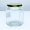 Large square glass food, jam, storage jars with lids