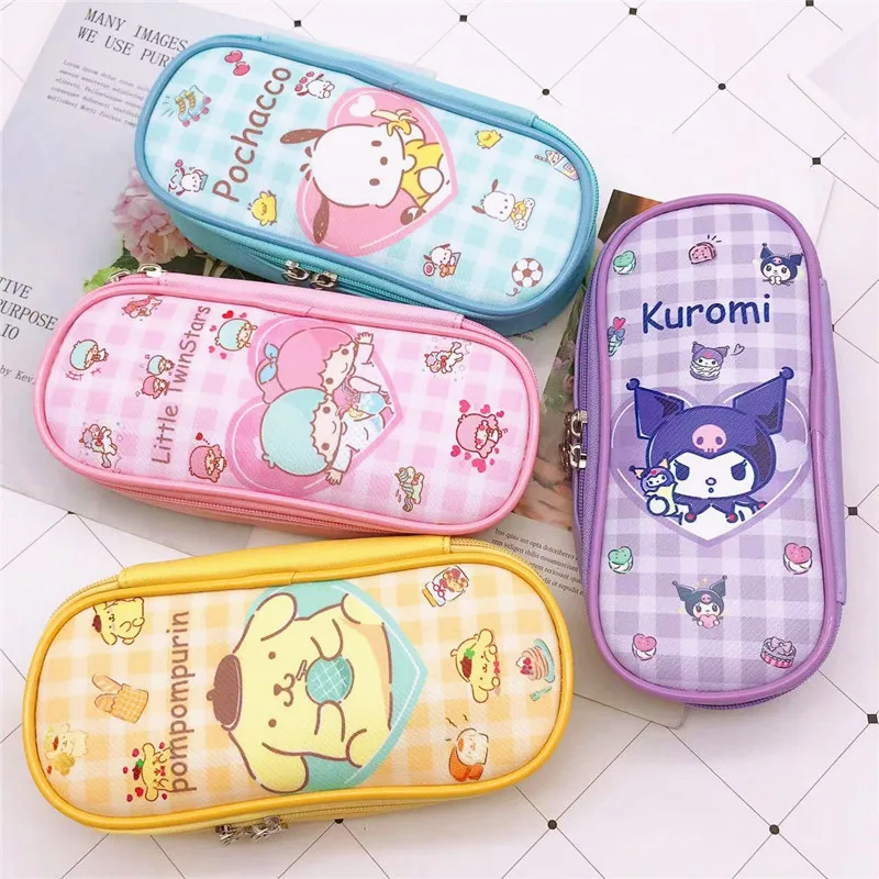 New Kt Cartoon Kuromi Cute Student Pencil Case Bag Stationery Girl ...