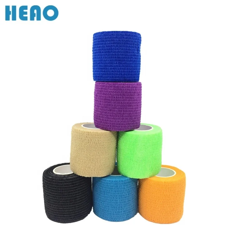 Color And Size Custom Athletic Tape Non Woven Elastic Cohesive Bandage ...