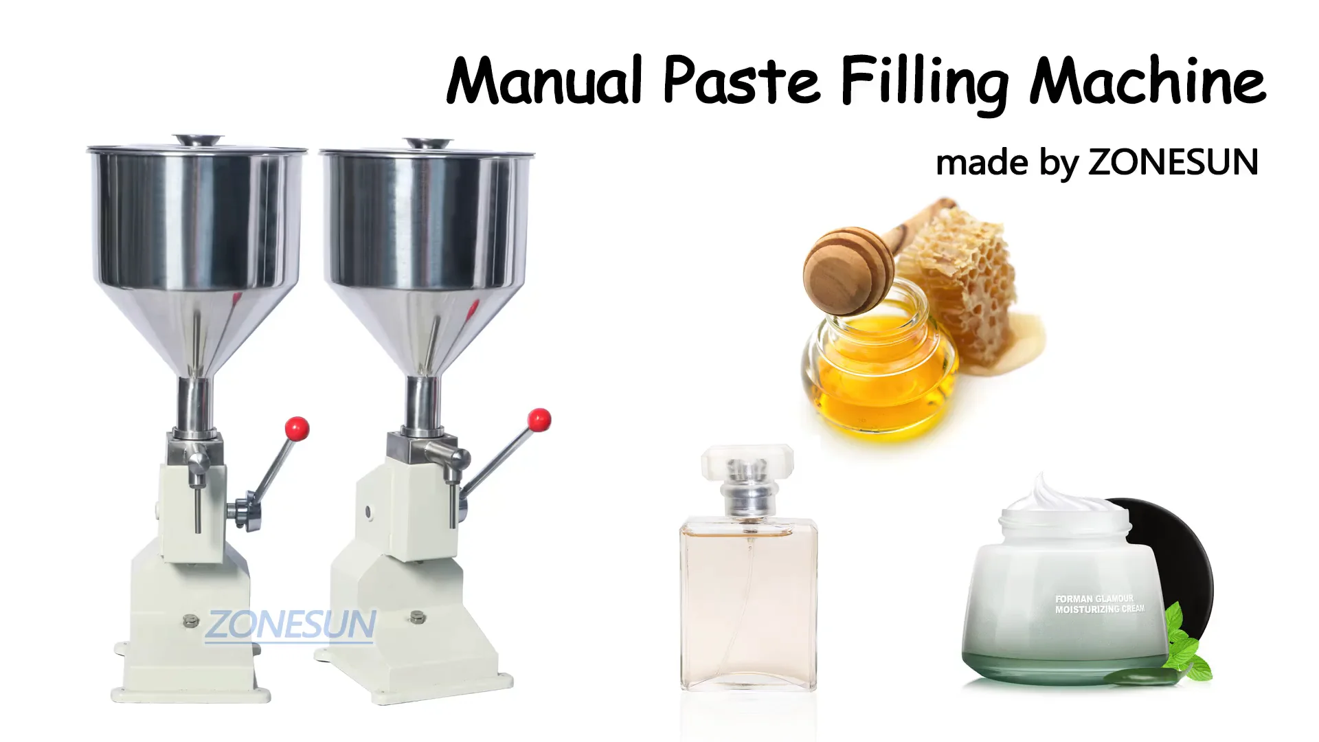 Zonesun A03 Hand Operated Filling Machine Manual Cosmetic Paste Sausage