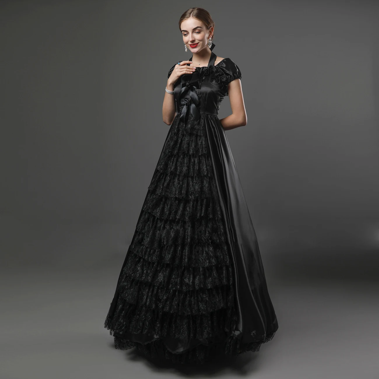 black victorian gown