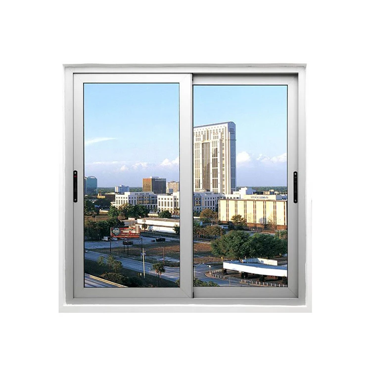 White Aluminium Frame Glass Reception Window Single Pane Sliding