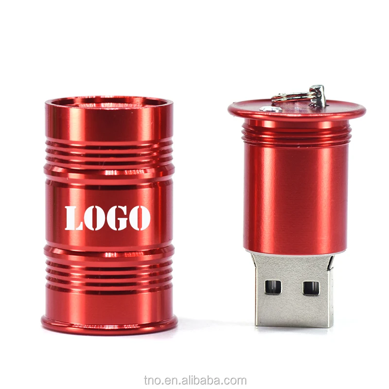 Customized Promotional Engraved Metal Oil Drum Usb Flash Drive Pendrive ...