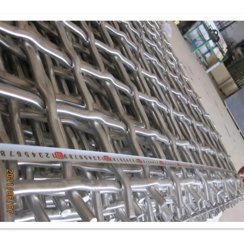 1.6x10mm Stainless Steel Corrugated Mesh Grid For Screening Ss Wire Mesh 304 Double Crimped Wire