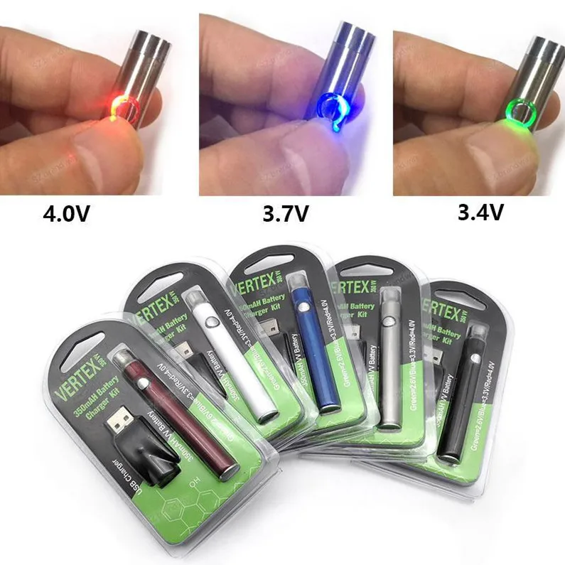 
2020 Top Selling Preheating 350mah Rechargeable Cbd Cartridge Batteries Vapes Pen Battery 510 
