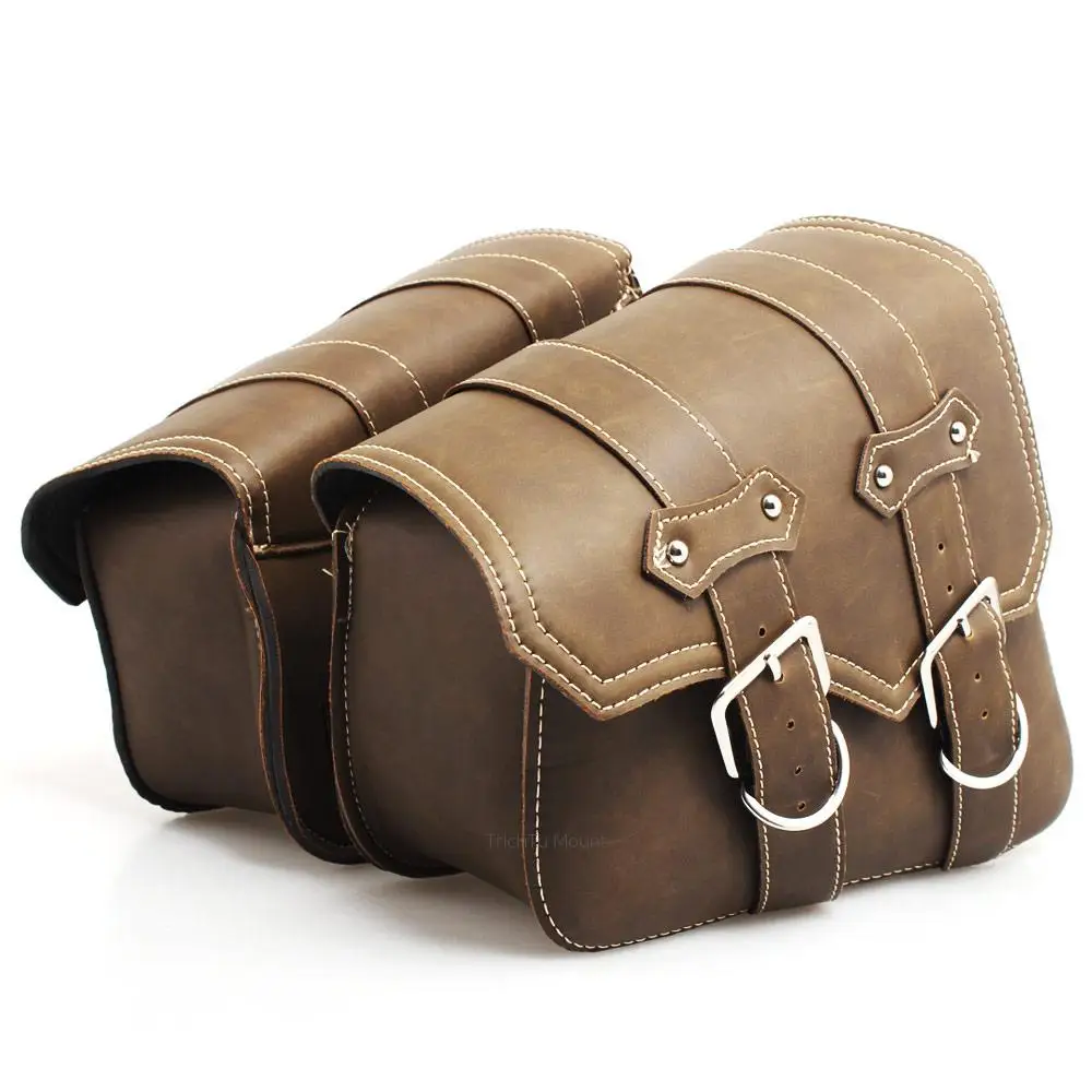 leather roll bolsa motorcycle