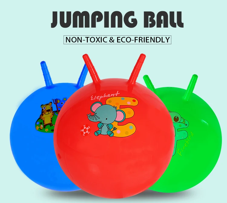 65cm Face Bouncy Hopping Ball Inflatable With Handle For Indoor Fun