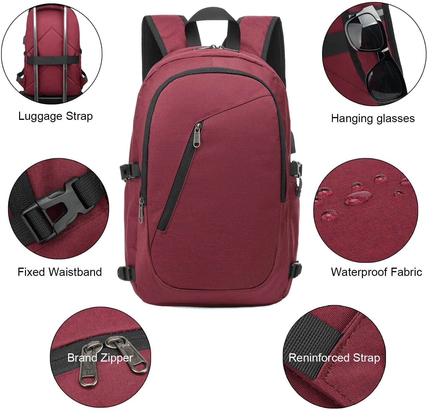 Waterproof Laptop and Tablet Business Travel Backpack