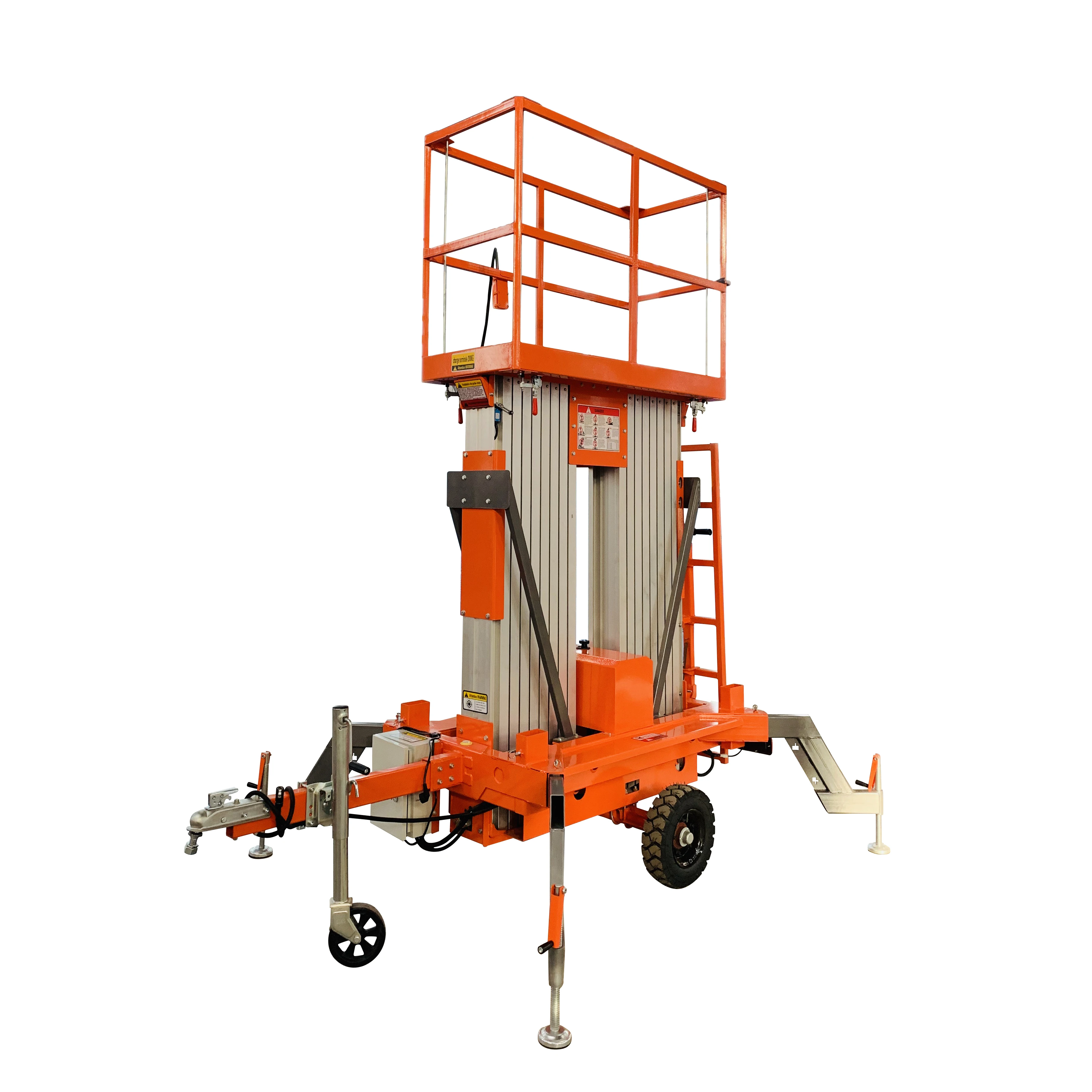 高空作业平台双桅杆铝合金液压升降台