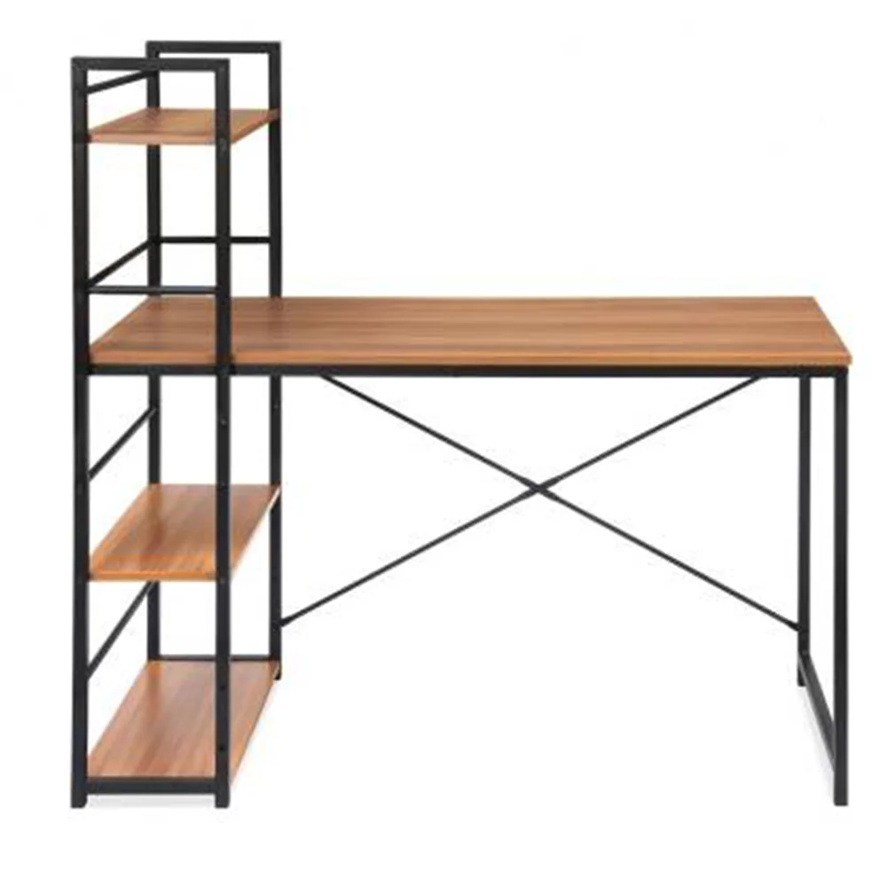 Adjustable Wood Foldable Office Desk Multi Function Bookshelf Writing Table