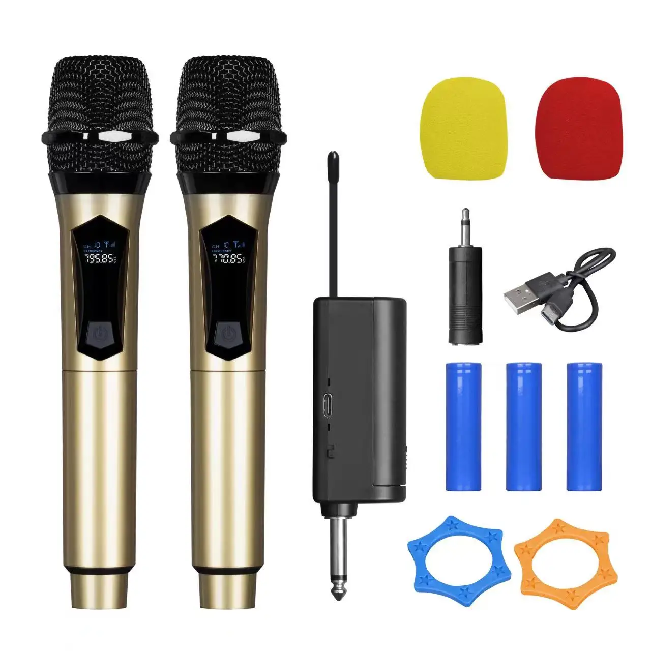 Wireless Rechargeable Microphone Uhf Professional Wireless Microphone System Dual Wireless