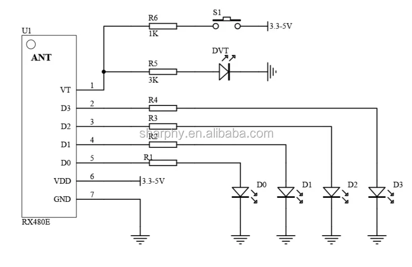 Rx470 4 радиомодуль подключение 433mhz Wireless Wide Voltage Coding Transmitter Decoding Receiver 4 Ch Output Mo