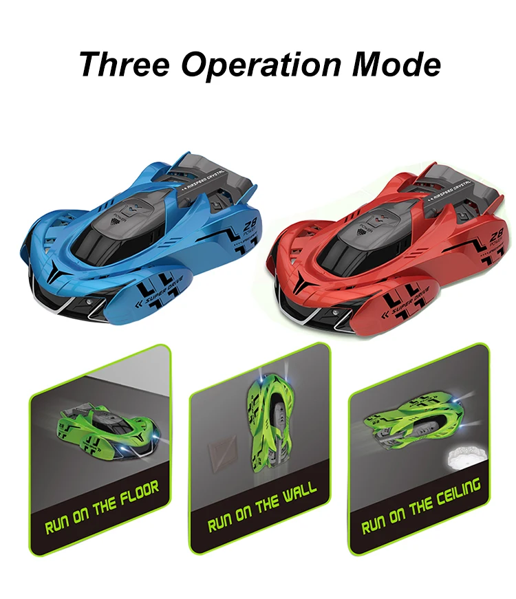 Wholesale Infra-red Programming Radio Control Stunt Vehicle 360 Degree Wall Climbing RC Car With Light
